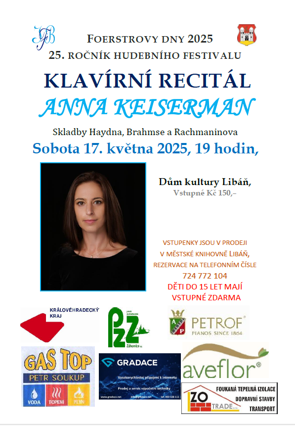 POZVÁNKA NA KLAVÍRNÍ RECITÁL - ANNA KEISERMAN
