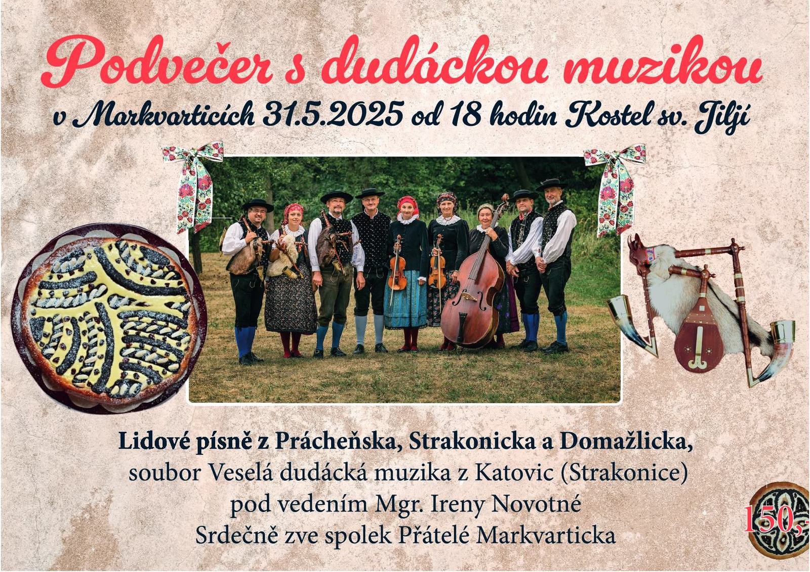 POZVÁNKA NA PODVEČER S DUDÁCKOU MUZIKOU V MARKVARTICÍCH