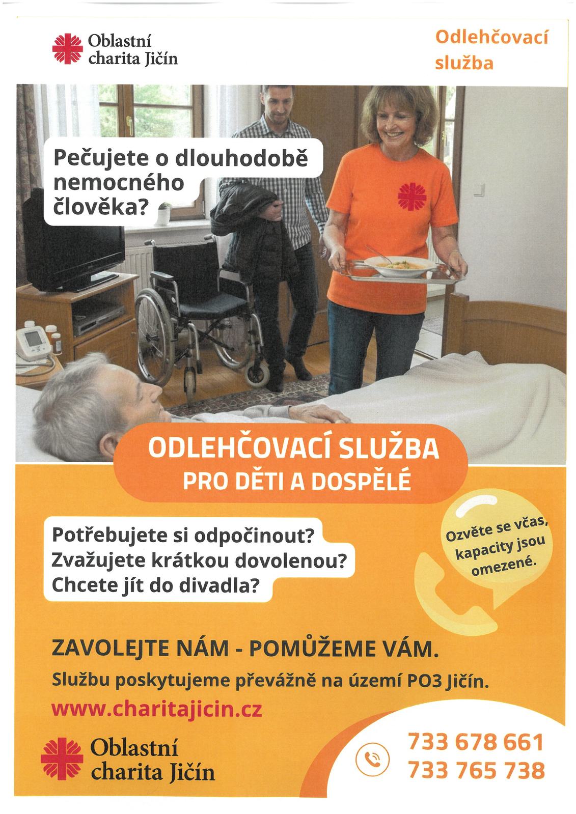 OBLASTNÍ CHARITA JIČÍN - ODLEHČOVACÍ SLUŽBA PRO DĚTI A DOSPĚLÉ
