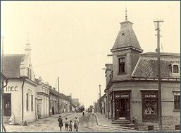 Psinická ulice (dnešní Lindnerova) kolem r. 1918